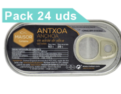 PACK Fillets d´anchois à l´huile d'olive MAISOR, Pack 24 uds x 50 g.